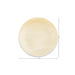 6″ Areca Palm leaf Round Plate (1)